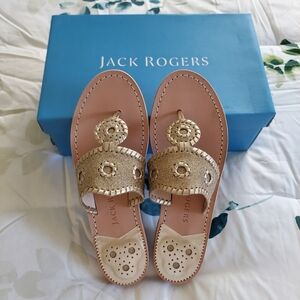 Jack Rogers Gold Sandals